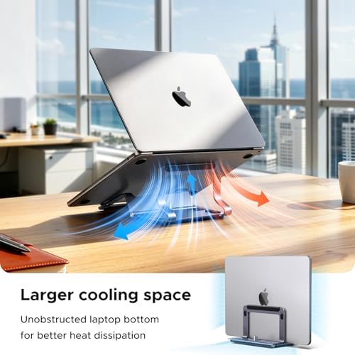 UGREEN 2-in-1 Laptop Stand for Desk, Horizental & Virtical Laptop Holder