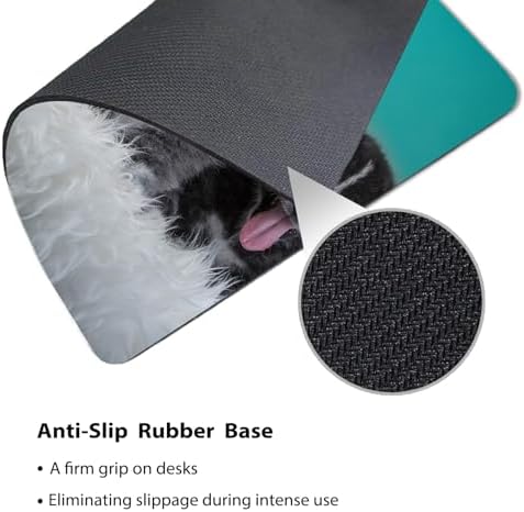 9.5x7.9 Inch Office/Gaming Mouse Pad, Lovely Fluffy Puppies Group Adorable Dogs Pets, Cute Anti-Slip Mat for Desk Decor