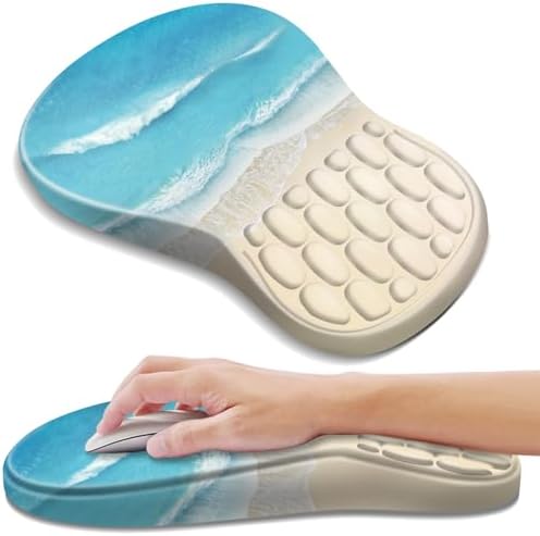 YIWEI Ergonomic Mouse Pad with Wrist Rest for Carpal Tunnel Pain Relief