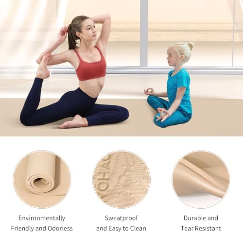 Extra Wide & Thick 8mm Yoga Mat, 72"x31.5"