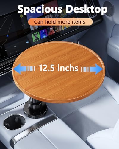 Tesla Model 3 Y Wood Car Cup Holder Tray Table for iPad Laptop Food