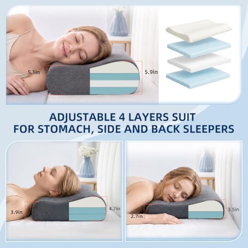 Contour Pillow - Adjustable Softness & Hardness for Ideal Support