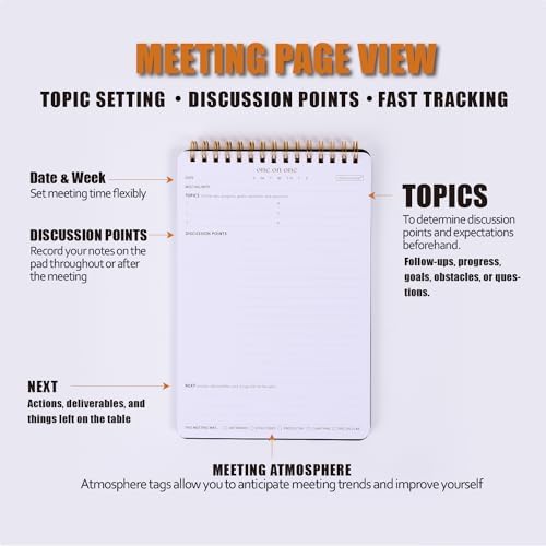 ZERONE CENTRE Meeting Notebook for Work with Action Plan-54 Sheets