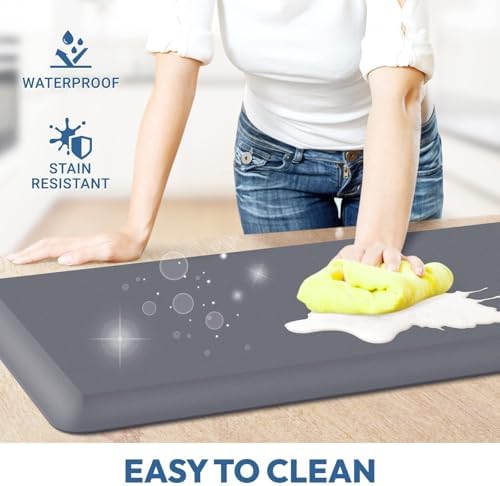 4/5 Inch Thick Kitchen Mat - Cushioned Anti Fatigue Mat for Kitchen Floor