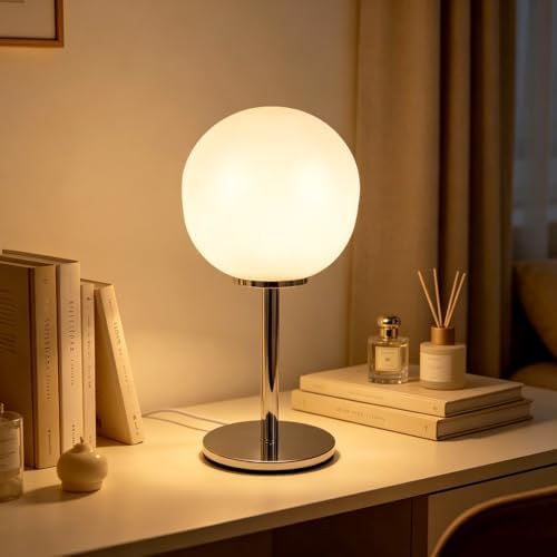 Bauhaus Globe LED Table Lamp, Bedside Lamp for Bedroom Decor