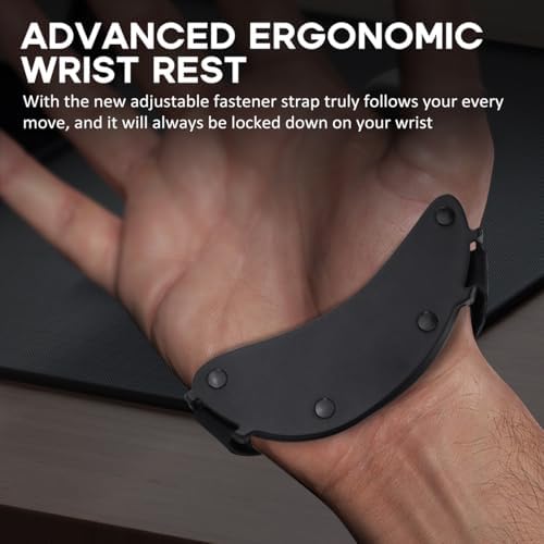 JIKIOU Advanced Ergonomic Right-Handed Gaming Wrist Rest for Mouse 2 Pack