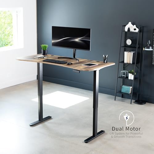 VIVO Reclaimed Wood 60 x 24 in Standing Desk, DESK-KIT-E2B1P