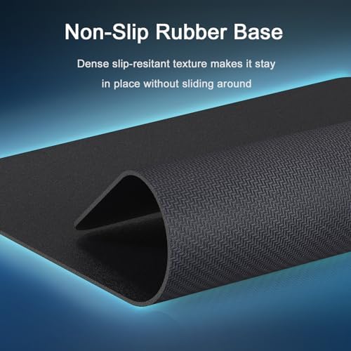 Senetem XXXL Mouse Pad 35.4x15.7 in, Large Gaming Desk Mat, Black Non-Slip