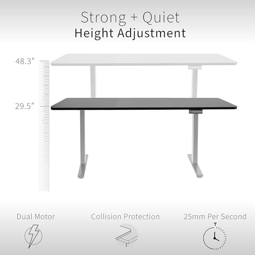 VIVO White Dry Erase 71 x 30 in Standing Desk, DESK-KIT-E2G7WE