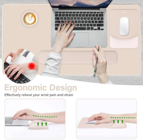 MOSISO Keyboard Mouse Pad Set, Large Gaming Mouse Pad&Keyboard Wrist Rest