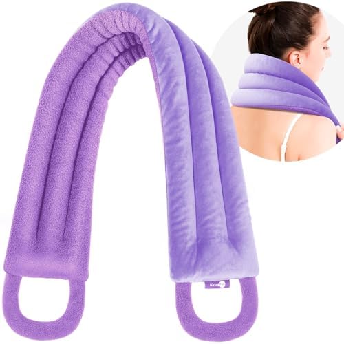 Microwave Heating pad for Neck and Shoulders Back 33 * 5" microwavable Moist Heat Pack Warm hot Compress Neck wrap Weighted Rice Bean Bag Reusable Herbal Nature Calming Portable