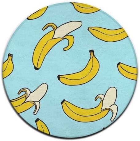 Circular Rugs Large Modern Round Area Rug Fashion Decor Mat for Home Office Cute Banana