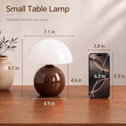 Dawnwake Mushroom Lamp Table Lamp for Bedroom-Small Desk Table Lamps,Coffee