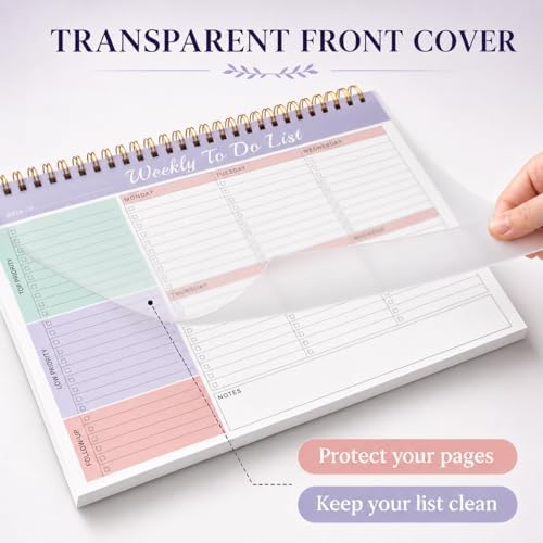 TREES Weekly To-Do List Notepad, 52-Week Desk Planner Organizer, 8.5" x 11"