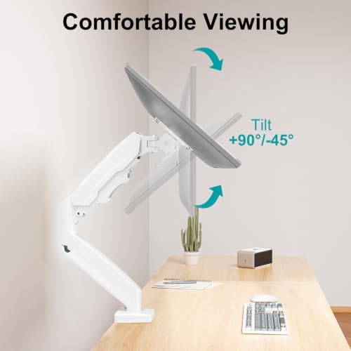 Single Monitor Mount, Fully Adjustable Monitor Arm Fits Max 32" Screen