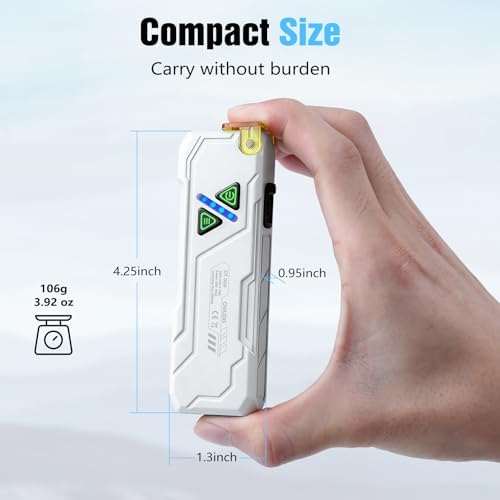 EDC Flat Flashlight Rechargeable, Pocket Light, with UV Light White