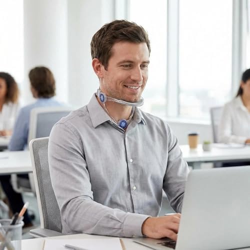 Neck Pain Relief Device Neck Correction Brace Adjustable Cervical CollarNeck Wrap Lower Bar Support Neck Brace Head Posture Corrector Confidence-Boosting Neck Pain Relief Aid (Transparent)