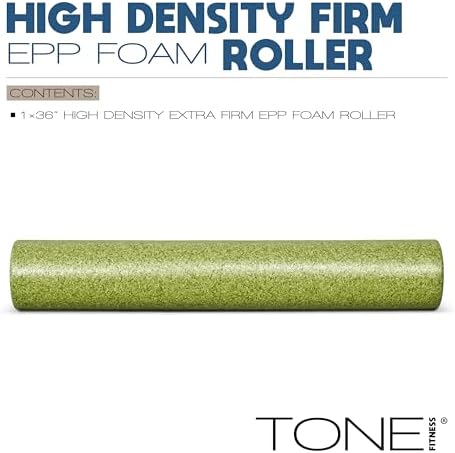 TONE Fitness Firm High-Density Foam Roller for Exercise, Massage & Recovery