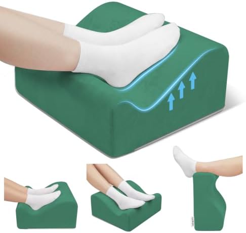 Work Foot Rest Under Desk,Ergonomic Footrest&Washable Cover Green