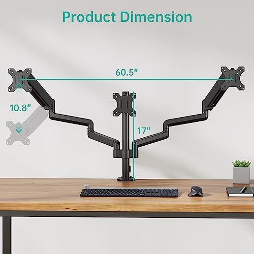 WALI Triple Monitor Mount for 13-32 inch Screens, up to 19.8 lbs per Arm