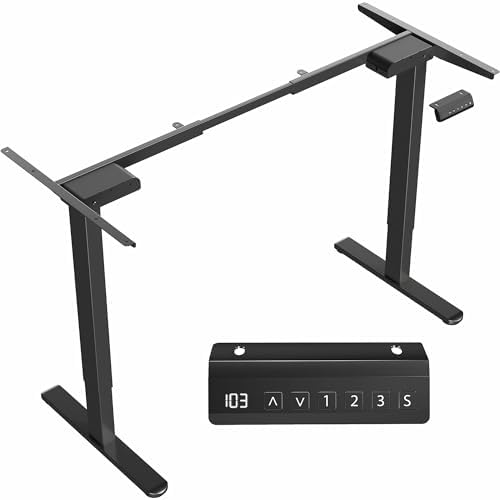 VIVO Black Dual Motor Electric Standing Desk Frame, DESK-V122EB