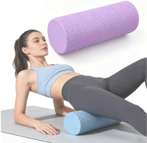 12 Inch EVA Soft Dot Foam Roller for Balance Exercise & Yoga，Purple：12in