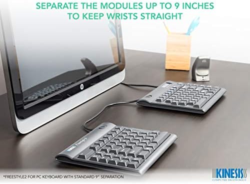 KINESIS Freestyle2 Ergonomic Keyboard for PC (9" or 20" Separation) (9" Separation)