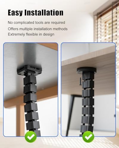 Under Desk Vertebrae Cable Management Spine Fit for Sit Stand Desk