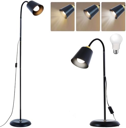 Floor Reading Lamp, Adjustable Height Bendable Short Standing Corner Lamps