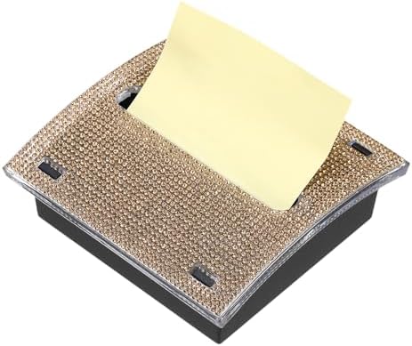PATIKIL Stick Note Pad Holders 4x4 Sticky Note Dispenser Holder Yellow