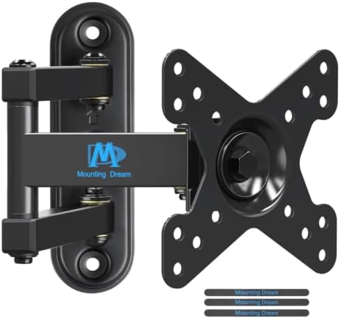 Mounting Dream Full Motion Monitor TV Mount for 10-26 Inch TVs up to 33lbs