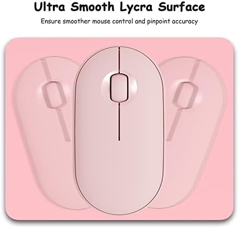 Dapesuom Small Mouse Pad, 5 x 6 Inch Thick Rubber Premium-Textured Non-Slip Portable & Washable Mini Mouse Mat for Women Men Wireless Laptops Keyboard Tray Gaming Computer Office Travel, Pink