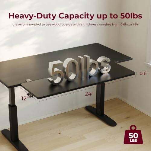 Desk Extender Tray, 24"×12" Clamp-On Arm Rest Shelf