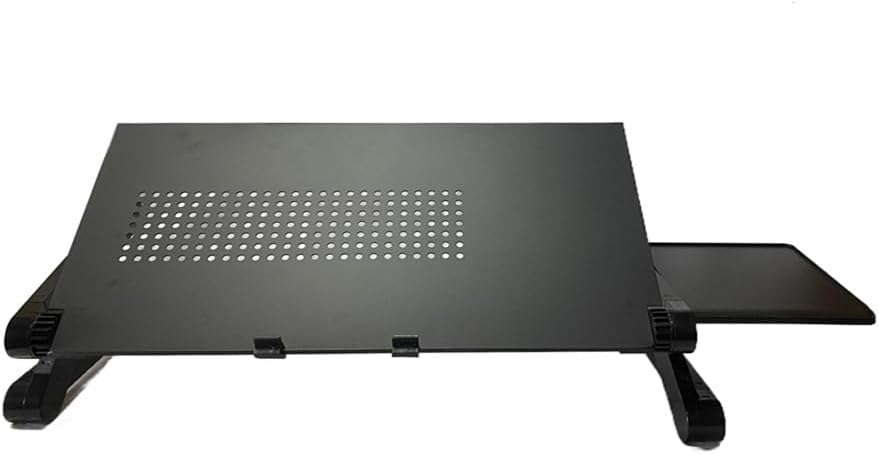 Adjustable Lap Desk Laptop Computer Portable Multifunctional Ergonomic Vented Table Stand Desk Mount Holder (480 * 260mm with Mouse Pad, Black)