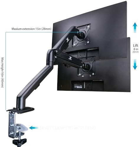 ASUS TUF Gaming 27" FHD IPS Monitor with 1ms Response Time, 180Hz Refresh Rate, Anti Glare, Flicker Free, VESA Mount (100mm), Displayport, HDMI, Black Color w/DKZ Hub & ErgoFlexy Single Mount Arm