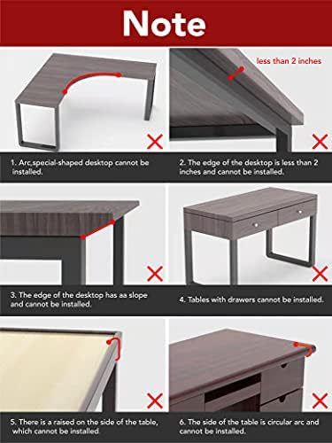 Ergonomics Desk Extender Tray, Suitable for Office. Foldable, Punch-Free Clamp on.Computer Keyborad Tray, Desk Extension Board(21.65"*9.45"(55cm*24cm), White Carbon Fiber)…