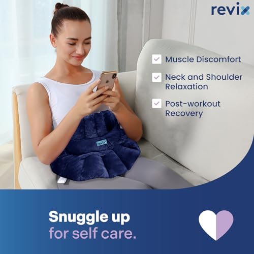 REVIX Microwave Heating Pad for Neck & Shoulders, Weighted Moist Heat Wrap