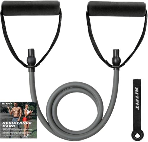 RitFit Single Resistance Bands with Handles Door Anchor for Home Gym