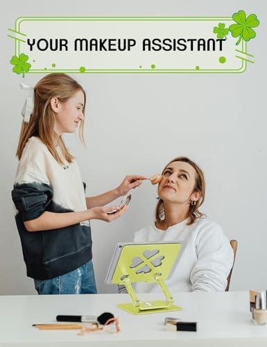 Adjustable Tablet Stand, Foldable 360° Aluminum Holder, Green