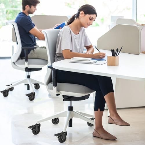 8T8 3" Office Chair Caster Wheels with Brakes Heavy Duty, Set of 5,Replacement Universal Rolling Chair Wheels for Hardwood Floors Carpet, Rubber Desk&Gaming Chair Casters with Locks