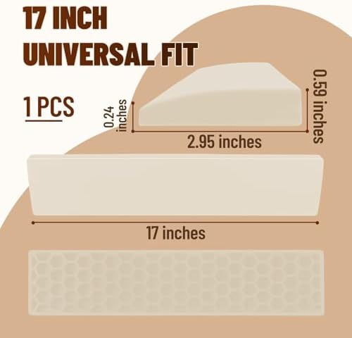 17 Inch Silicone Keyboard Wrist Rest, 0.59 Inch Thick Ergonomic Wrist Support for Full Size Mechanical & Membrane Keyboards, Honeycomb Non-Slip Pad for Office Gaming (White)