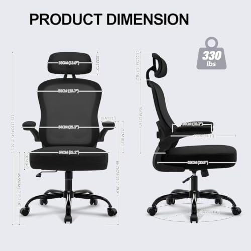 4 Pack Ergonomic Office Chair,Ultra Thick Spring Cushion Desk Chair,Black