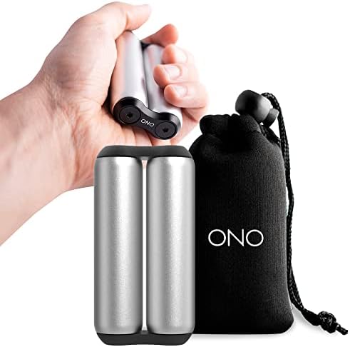 ONO Roller - Handheld Fidget Toy for Adults | Help Relieve Stress, Anxiety, Tension | Promotes Focus, Clarity | Compact, Portable Design (Grey, Full Size - Aluminum)