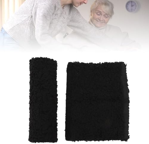 Brrnoo Sheepskin Chair Armrest Pad, Fleece Armrest Cushion for Chairs, Enhanced Comfort and Skin Protection Armrest Protector for Home or Office Use Fits Most Chairs