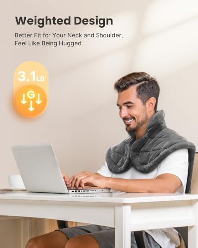 iDOO Weighted Heating Pad for Neck, Shoulders & Back