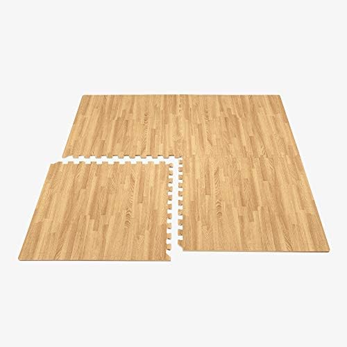 Forest Floor Farmhouse 3/8 Inch Thick Printed Foam Tiles, Premium Wood Grain Interlocking Foam Floor Mats, Anti-Fatigue Flooring – Stylish Flooring Solution