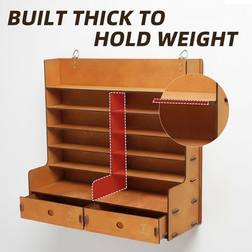 Paint Organizer, Wall Mount Paint Rack for Miniature Hobby
