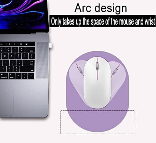 Small Mouse pad, Portable, Waterproof Non-Slip Rubber Bottom, Suitable for Wireless Mouse, Laptop Keyboard Tray for Both Men and Women, Office Travel Purple 5.5x7.5in