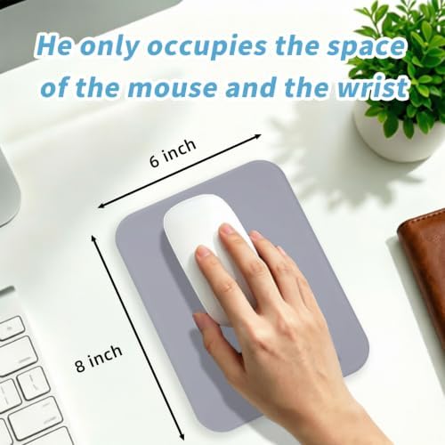 Small Mouse pad, with Edge-Sewn Design, extends Service Life by Twice, occupying the Optimal Size for the Mouse and Wrist Position. (Grey)
