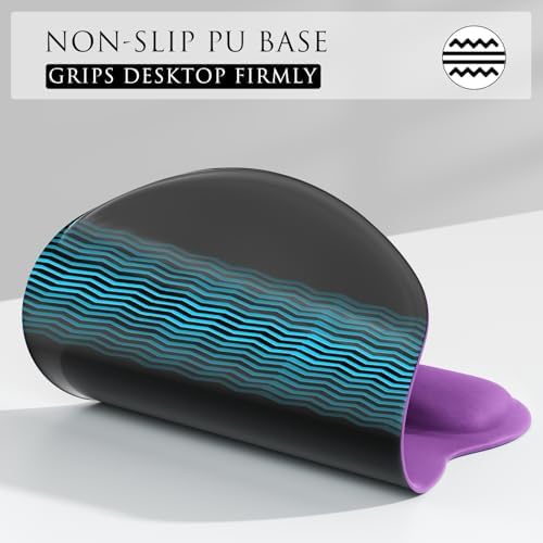 MROCO Ergonomic Mouse Pad with Gel Wrist Rest, 9.4 x 8.1 in, Violet Purple